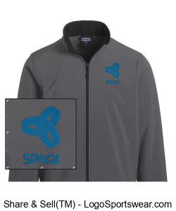 Dark grey softshell Design Zoom